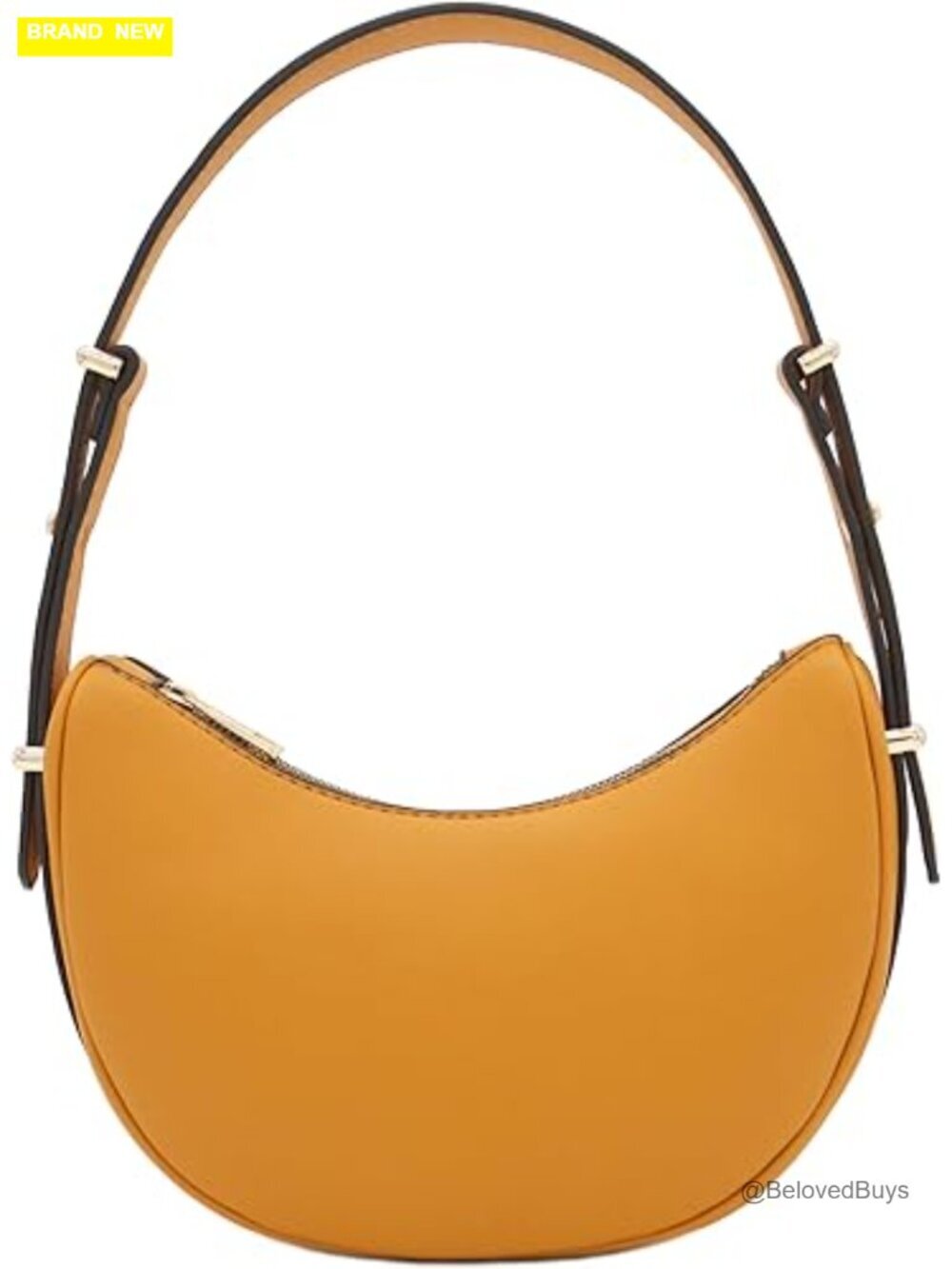 Small Crescent Faux Leather Underarm Shoulder Bag